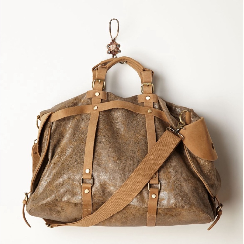 Anthropologie Jesslyn Blake shimmery tote